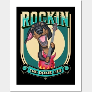 funny rockin cute  Doxie Life fur baby dachshund mom dad gift Posters and Art